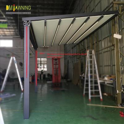 China Kit de toldo de pergola exterior retráctil de aluminio PVC de vela Pergola Automático en venta