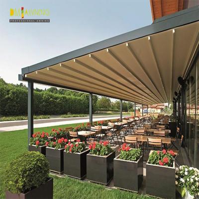 China Outdoor Pergola Awning Kits Tuin Zonnebril PVC Waterdicht gemotoriseerde Pergola Awning Te koop