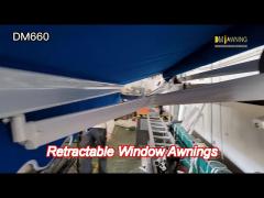 Manual Or Motorized Operation Retractable Patio With Highly Durable Fabric Awnings