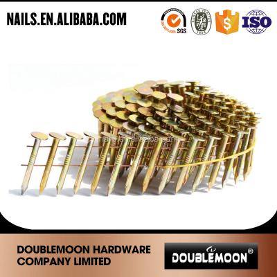 China Iron Galvanized Ring Shank Industry Coil Nails For Pallet Factory for sale