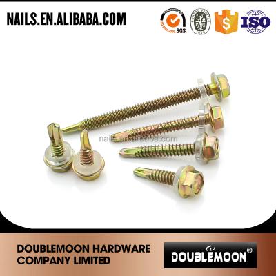 China High Quality Building Construction Factory Product Hex Head Slot Drive Self Drilling Screw for sale