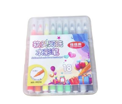 China Wholesale Low Cost Products 18 Color Soft Tip Watercolor Pen For Students Girls And Boys WX-99218 for sale