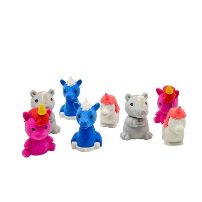 China Promotional Unicorn Fantastic Eraser Eraser Plastic Eraser For Pencil Painting Gift Kids School Stationery for sale