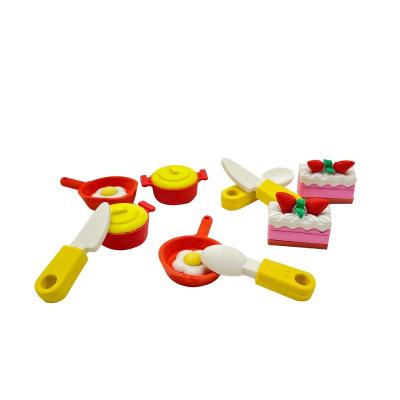 China Fantastic Kitchen Promotional Food Eraser TPR Eraser For Pencil Painting Gift Kids School Stationery for sale