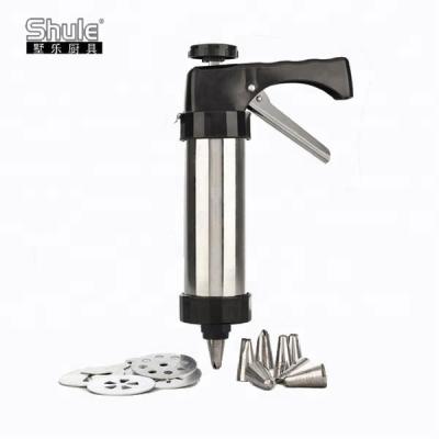 China Sustainable Manual Stainless Steel Cookie And Cookie Press Gun for sale