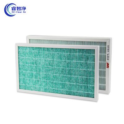 China In addition to Formaldehyde Wholesale China Fiberglass Panel Filter Mini Pleated Clean Room Hepa Filter With View Air Purifier Paper Parts for sale