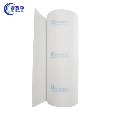 China In addition to Wholesale Formaldehyde RZJ Eco-friendly PET Floor Spray Booth Ceiling 600G Filter Media Cotton Medium-efficiency Filter Cotton for sale