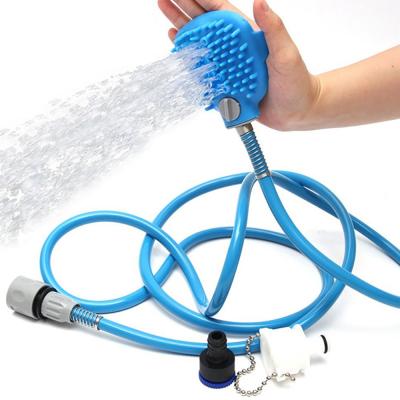 China Viable Portable Multifunctional Gloves Grooming Shower Sprayer Dog Cat Cleaning Beauty Tools Pet Bath Brush for sale