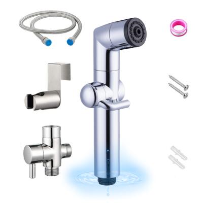 China Hot Sale Amazon ABS Two Mode Shower Toilet Shattaf Handheld Spray Bidet Spray Bum Gun Plumbing Kit With Two Spray Mode for sale