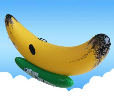 China Customized cartoon factory hot sales swimming pool water fruit outdoor banana boat float inflatable toys for adult children for sale