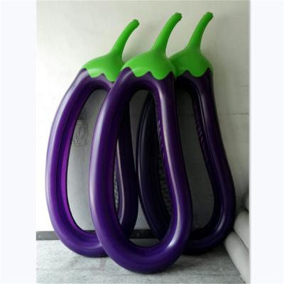 China Cute Outdoor Ocean Dive Best Activity Price Made In China Inflatable Cartoon Eggplant Purple Swimming Circle For Kiddie for sale