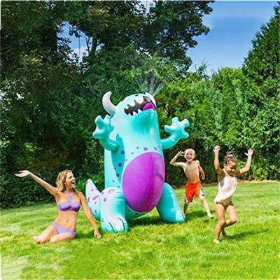 China Eco-friendly Material Labeling Production Waterproof Inflatable Spray Water Monster Toys For Gargen for sale