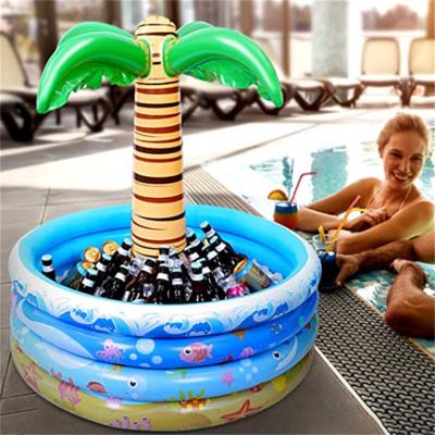 China Customized High Quality Multi-Function Eco-friendly Camping Entertainment Activity PVC Plant Palm Palm Drink Moving Inflatable Sea Rack For Adult for sale