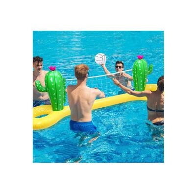 China Durable Multifunctional Airing Ocean Sport Playing With Kids High Visibility Easy Carry Inflatable Cactus Water Volleyball Yard Game Toy for sale