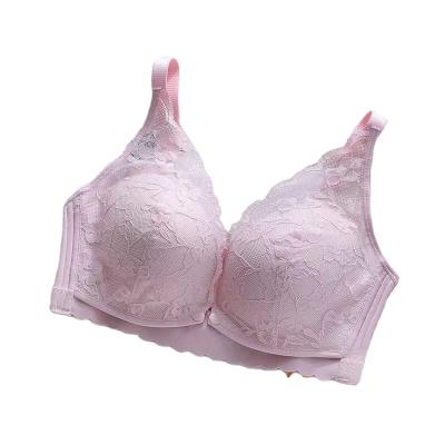 China Women Antibacterial High Quality Lace Maternity Bra Seamless Lace Nursing Bra Set for sale