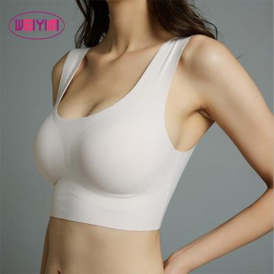 China Women's QUICK DRY Long Line Fit Me Wireless Seamless Cup Yoga Croptop Workout Sports Vest Bra Top Bra for sale