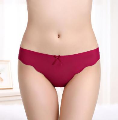 China Breathable One Piece Seamless Women Laser Cut Thong Panties Underwear for sale