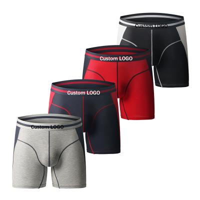 China Antibacterial Mens Quick-Drying Sports Modal Underwear Color Matching Boxer Briefs And Long Boxer Briefs for sale