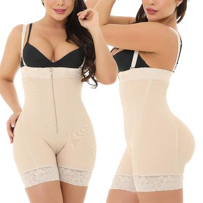 China Adjustable Solid Color Butt Shapewear Breathable Comfortable Shoulder Strap Seamless Body Shaper Women Shapers For Women for sale