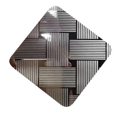 China No Vibration Metal Hairline Self Adhesive Etching Corrugated Decorative Laminated 304 Plates Antique Plate Stainless Steel Copper Sheet for sale