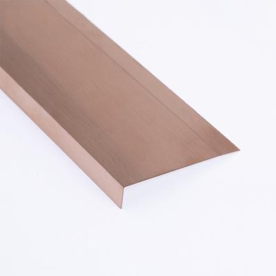 China Modern rose gold stainless steel metal joint panels decorative c u profile for glass for sale