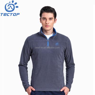 China Lightweight Men's Anti-pilling Zipper 1/4 Customized Polar Fleece Top Pullover Logo Jacket for sale