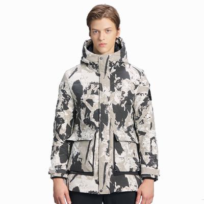 China Men Camouflage Breathable Hooded Puffy Jacket Padded Jacket for sale