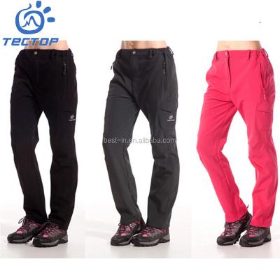 China 2016 Winter New Style Anti-pilling 100%Polyester Outdoor 100D Bonded Micro Fleece Softshell Pants For Women for sale