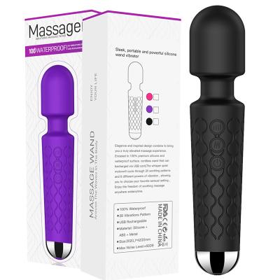 China ABS Or Silicone OEM Adult Toy Vibrating AvMassager Rechargeable Wireless Magic Wand Vibrator for sale