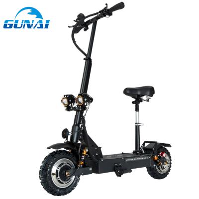 China EU Warehouse 3200w Scooter 60V 24Ah Dual Battery 11inch Unisex Off-road E-scooter With Seat for sale