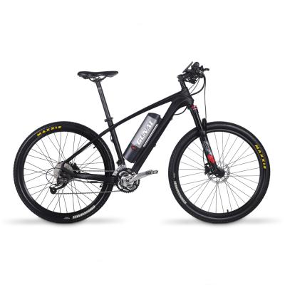 China Carbon fiber style the latest 27 inch carbon fiber frame shimano 27-Speed ​​250W electric bike for adult for sale