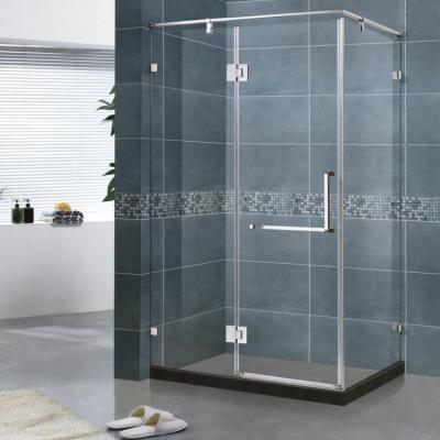 China Frameless Clear Holder Shower Unit Stainless Steel Tempered Glass Hinge Shower Enclosures for sale