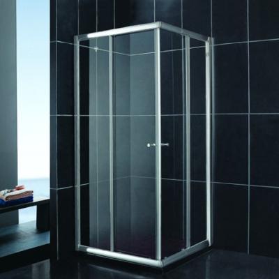 China Foshan Modern Factory Spoiled Aqua Glass Double Sliding Shower Fence for sale