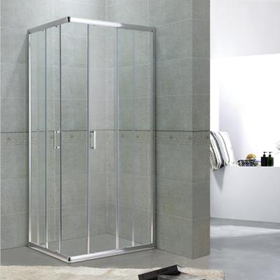 China Bathroom seamless shower aluminum alloy framed aqua shower screen glass rollaway shower enclosure with sliding shower door for sale