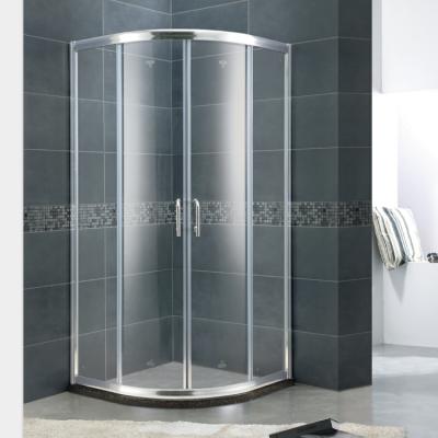 China Foshan Bright Silver Factory Room Shower Frame Aluminum Alloy Aluminum Material Sliding Shower Room for sale