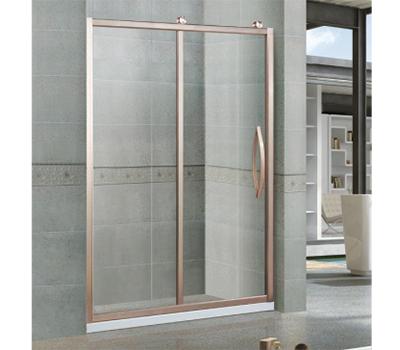 China 2020 Octagonal Hanging Wheel Hot Products Polished Glass Gold Frame Aluminum Shower Door for sale