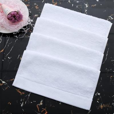 China 100% Cotton Soft Compressed Thick 100% White Cotton Hotel Bath Hand /Face Towel for sale