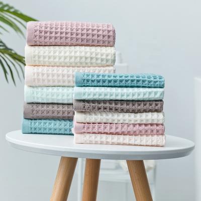 China QUICK DRY Hotel Towel Egyptian Cotton Solid Honeycomb Weave Water Absorbing Towels for sale