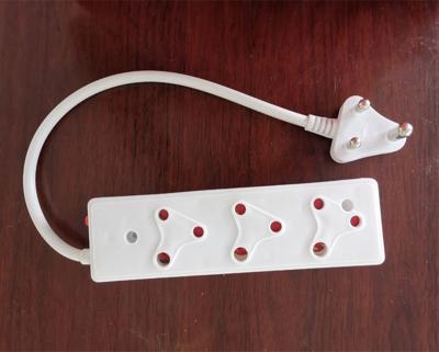 China New Style 3 Ways Residential / Multipurpose South Africa Extension Socket Power Strip 3 Outlets / Extension Power Strip for sale