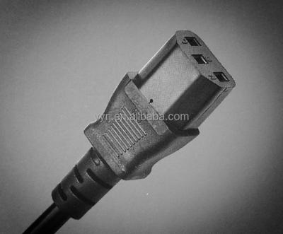 China Home appliance IEC C13 connector power cord computer cord/c13 c14 connector power cord for sale