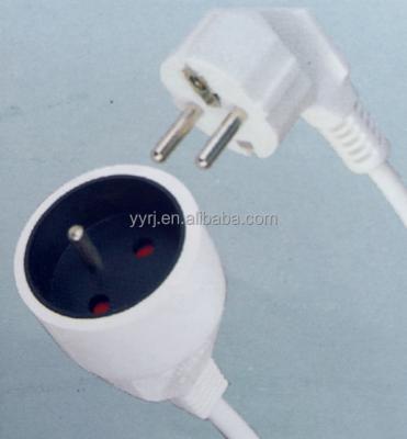 China Home Appliance FRENCH Type Mains / Power Cord Extension Extension Socket for sale