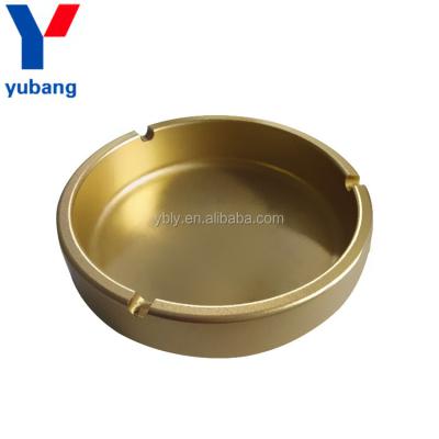 China lighters & Hot sale custom made aluminum windproof ashtray promotional cigar smoking accessories round at low price for sale