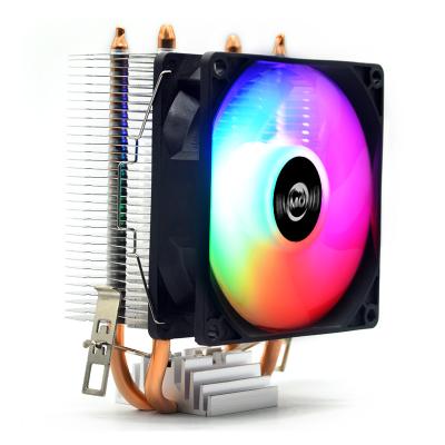 China SUMOND Dual Processor Mainboard CPU Mainboard CPU Heatsink Air-cooled White Fan Copper Tube RGB Heat Dissipation Glare Color Lamp Effect for sale