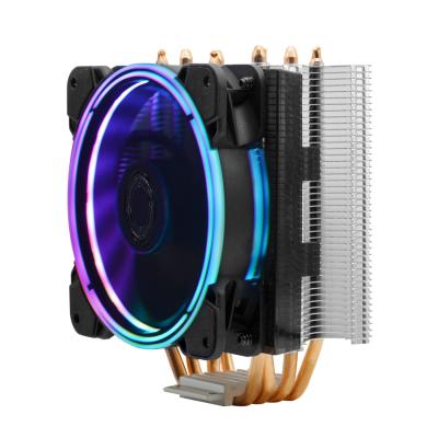 China Computer CPU SUMOND PC CPU Air Cooling Radiator Dual RGB LED RGB Cooling Cooling Fan Shine CPU Copper Cooling for sale