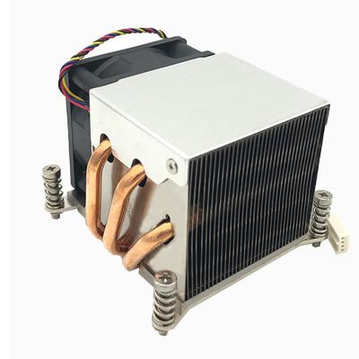 China LGA2011 Temperature Control Active Side Radiator Server CPU Fan Intel 2u Desktop Fan Copper Tube Blowing Pure Air Cooling for sale