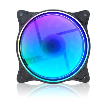 China Computer Case RGB Chassis Fan 12cm Single Mute ARGB Computer CPU Heatsink Internal Luminous Fan for sale