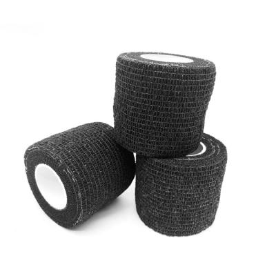 China PP Wholesale Black Medical Cohesive Wrap Bandage No Woven Elastic Bandage for sale