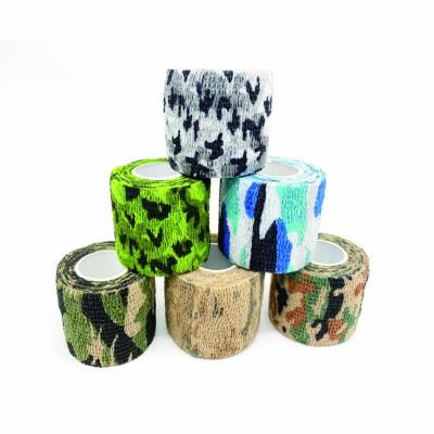 China Nonwoven Customized Elastic Cohesive Pattern Camouflage Self Adhesive Bandage Tape Factory for sale