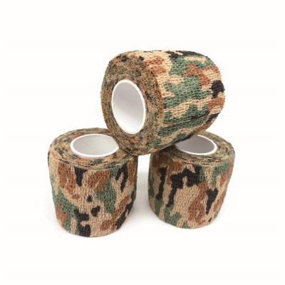 China PP Customized Pattern Camouflage Self Adhesive Bandage Elastic Cohesive Tape Factory for sale