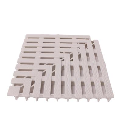 China Easy Install Corner Pool Grate Swimming Pool PVC Overflow Corner Pool Grating for sale